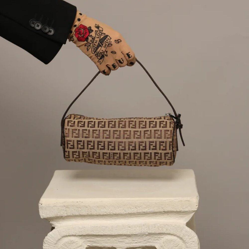 Rare FENDI Zucchino Barrel Pochette